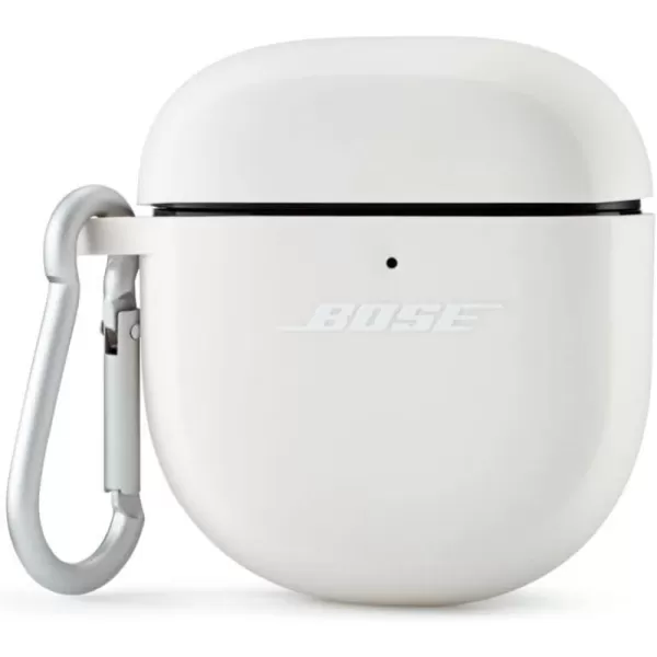 Bose Case Cover for QuietComfort Earbuds II Protective Silicone Exterior with Aluminum Carabiner for Convenient Carrying Triple BlackSoapstone One Size