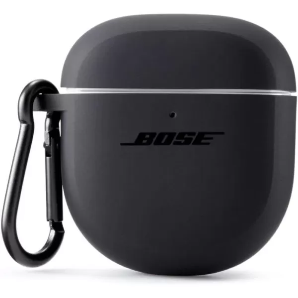 Bose Case Cover for QuietComfort Earbuds II Protective Silicone Exterior with Aluminum Carabiner for Convenient Carrying Triple BlackTriple Black One Size