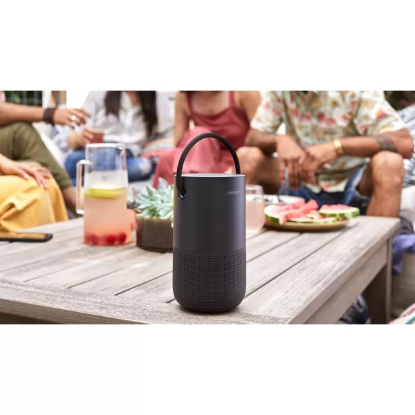 Bose Portable Smart Speaker  Wireless Bluetooth Speaker with Alexa Voice Control BuiltIn Water Resistant SilverTriple Black