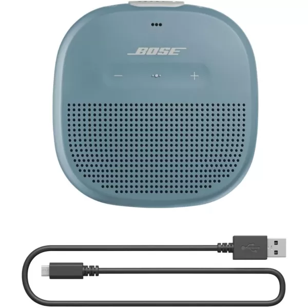 Bose SoundLink Micro Bluetooth Speaker Small Portable Waterproof Speaker with Microphone White SmokeBlue