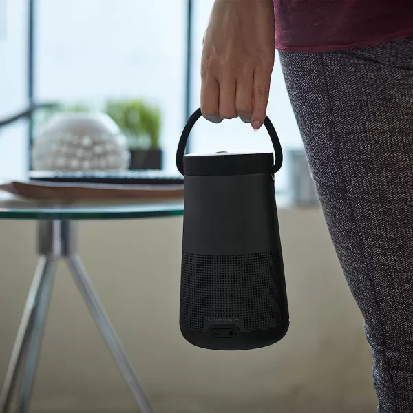 Bose SoundLink Revolve Series II Bluetooth Speaker Portable Speaker with Microphone Wireless Water Resistant Travel Speaker with 360 Degree Sound Long Lasting Battery and Handle BlackBlack