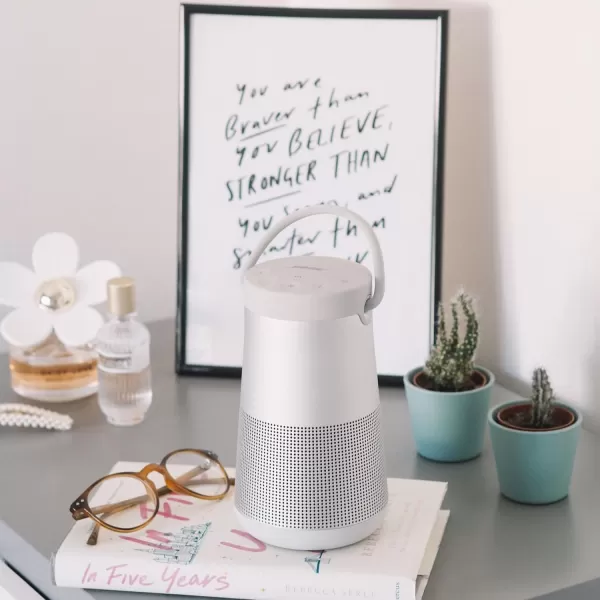 Bose SoundLink Revolve Series II Bluetooth Speaker Portable Speaker with Microphone Wireless Water Resistant Travel Speaker with 360 Degree Sound Long Lasting Battery and Handle BlackSilver