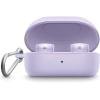 imageBose QuietComfort Earbuds Silicone Case Cover Protective Silicone Exterior with Aluminum Carabiner for Convenient Carrying White SmokeChilled Lilac