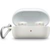 imageBose QuietComfort Earbuds Silicone Case Cover Protective Silicone Exterior with Aluminum Carabiner for Convenient Carrying White SmokeWhite Smoke