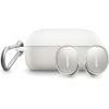imageBose QuietComfort Earbuds Silicone Case Cover Protective Silicone Exterior with Aluminum Carabiner for Convenient Carrying White SmokeWhite Smoke