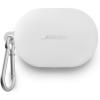 imageBose QuietComfort Earbuds Silicone Case Cover Protective Silicone Exterior with Aluminum Carabiner for Convenient Carrying White SmokeWhite Smoke
