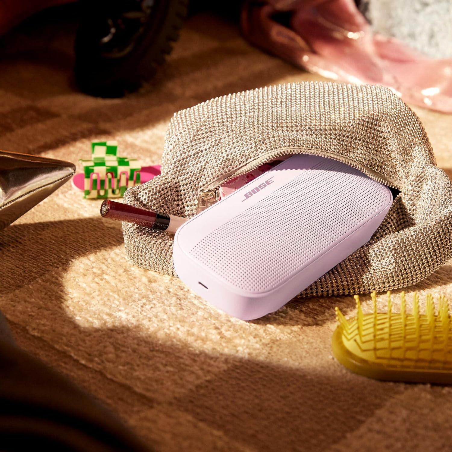 imageBose SoundLink Flex Portable Bluetooth Speaker 2nd Gen Portable Outdoor Speaker with HiFi Audio Up to 12 Hours Battery Life Waterproof and Dustproof Citrus Yellow  Limited Edition ColorPetal Pink