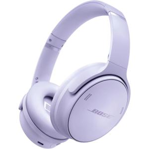 imageBose QuietComfort Bluetooth Headphones Wireless Headphones with Active Over Ear Noise Cancelling and Mic Deep Bass Up to 24 Hours of Playtime Petal Pink  Limited Edition ColorChilled Lilac