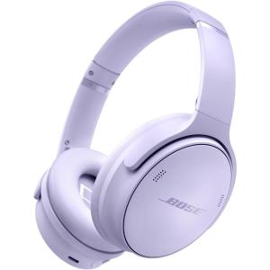 imageBose QuietComfort Bluetooth Headphones Wireless Headphones with Active Over Ear Noise Cancelling and Mic Deep Bass Up to 24 Hours of Playtime Moonlight Grey  Limited Edition ColorChilled Lilac