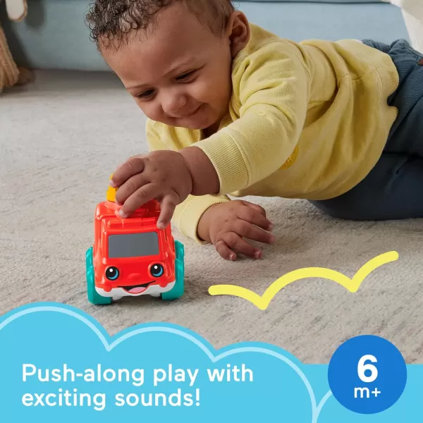 FisherPrice Baby Toy Rollin Tractor PushAlong Vehicle with Fine Motor Activities for Infants Ages 6 MonthsFire Truck