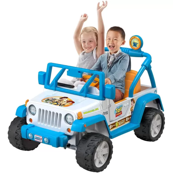 Power Wheels Disney Pixar Toy Story Jeep Wrangler 12V batterypowered rideon vehicle for preschool kids ages 37 years Amazon ExlclusiveToy Story 4