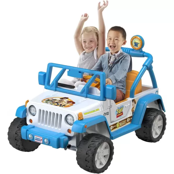 Power Wheels Disney Pixar Toy Story Jeep Wrangler 12V batterypowered rideon vehicle for preschool kids ages 37 years Amazon ExlclusiveToy Story Jeep  Battery