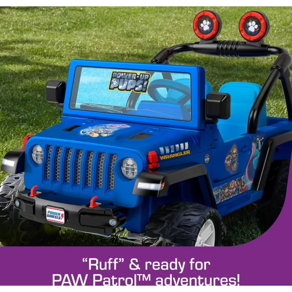 Power Wheels RideOn Toy PAW Patrol Mighty Movie Jeep Wrangler BatteryPowered Vehicle with Sounds Seats 2 Ages 3 YearsPaw Patrol Jeep  Battery