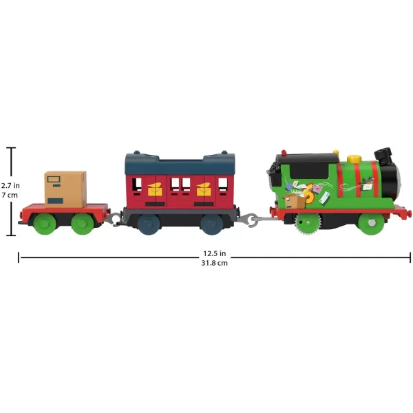 Thomas  Friends Motorized Toy Train Frosting Diesel Engine with Cargo Car  Robot Piece for Preschool Kids Ages 3 YearsMail Car Percy