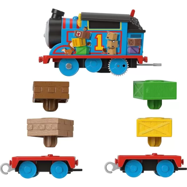 Thomas  Friends Motorized Toy Train Frosting Diesel Engine with Cargo Car  Robot Piece for Preschool Kids Ages 3 YearsThomas Cargo