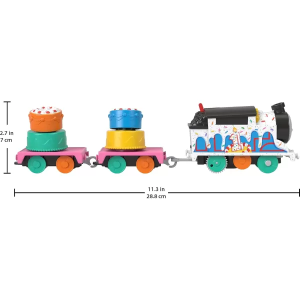 Thomas  Friends Motorized Toy Train Frosting Diesel Engine with Cargo Car  Robot Piece for Preschool Kids Ages 3 YearsThomas Celebration