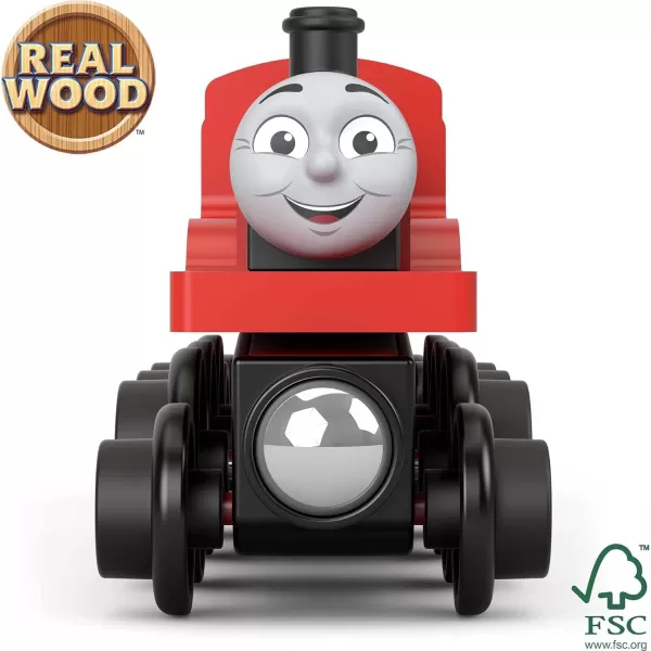 Thomas  Friends Wooden Railway Toy Train Henry PushAlong Wood Engine  Coal Car for Toddlers  Preschool Kids Ages 2 Years Amazon ExclusiveJames