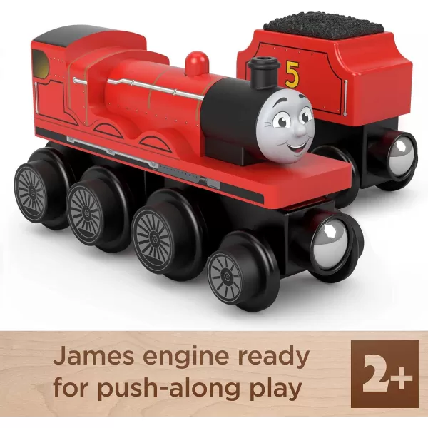 Thomas  Friends Wooden Railway Toy Train Henry PushAlong Wood Engine  Coal Car for Toddlers  Preschool Kids Ages 2 Years Amazon ExclusiveJames