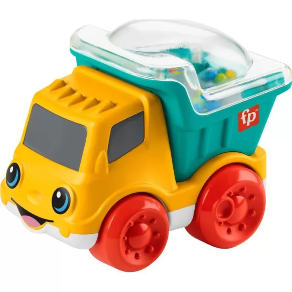 FisherPrice Baby Toy Rollin Tractor PushAlong Vehicle with Fine Motor Activities for Infants Ages 6 MonthsDump Truck