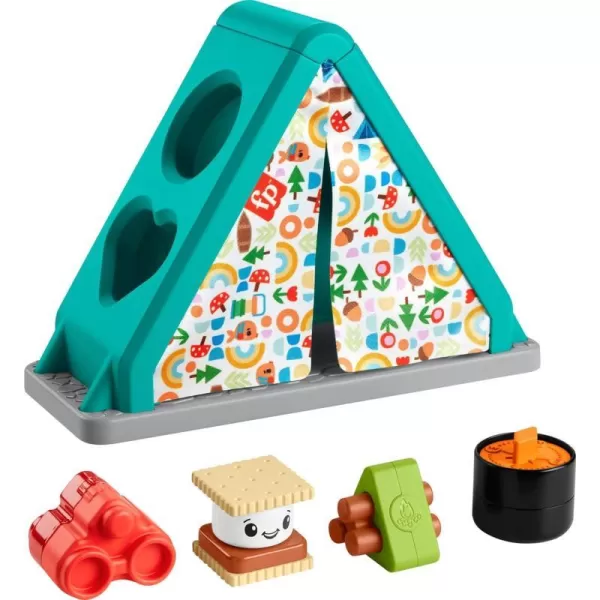 FisherPrice Shape Sorter SMore Shapes Camping Tent Baby Toy for Ages 6 MonthsCamping Tent