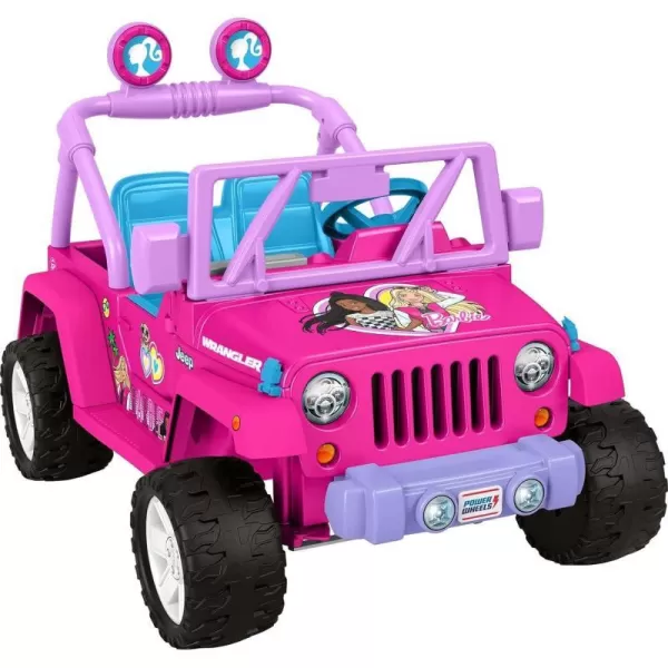 Power Wheels Barbie Jeep Wrangler RideOn Toy with Music BatteryPowered Preschool Toy MultiTerrain Traction Seats 2 Ages 3 YearsBarbie Jeep