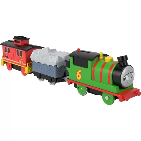 Thomas  Friends Motorized Toy Train Frosting Diesel Engine with Cargo Car  Robot Piece for Preschool Kids Ages 3 YearsPercy  Bruno