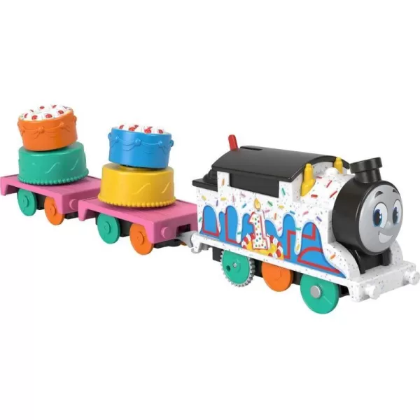 Thomas  Friends Motorized Toy Train Frosting Diesel Engine with Cargo Car  Robot Piece for Preschool Kids Ages 3 YearsThomas Celebration