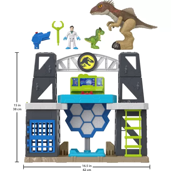 FisherPrice Imaginext Jurassic World Dinosaur Toys Scan ampamp Glow Dino Playset with Lights ampamp Sounds for Kids Ages 3 Years