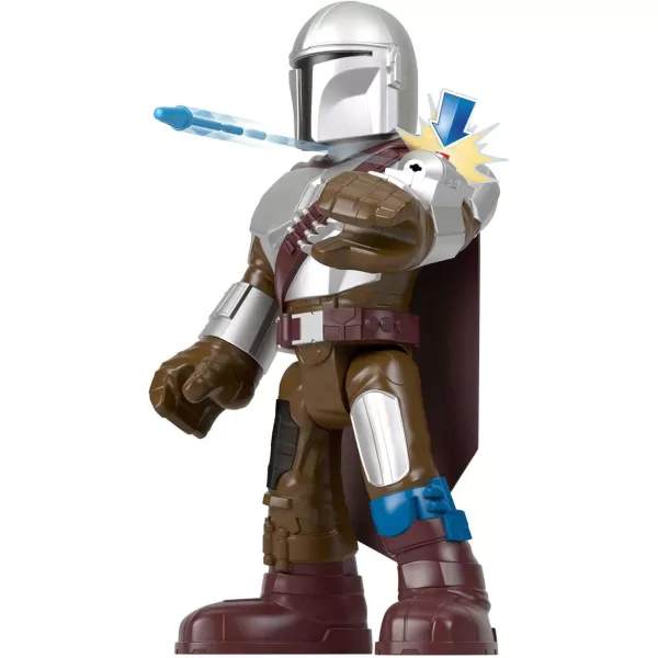 FisherPrice Imaginext Star Wars Toy The Mandalorian XXL Figure 16 Inch Tall Poseable Character with Launcher for Kids Ages 3 YearsMandalorian XXL