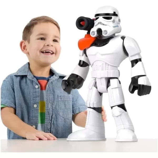 FisherPrice Imaginext Star Wars Toy The Mandalorian XXL Figure 16 Inch Tall Poseable Character with Launcher for Kids Ages 3 YearsStorm Trooper XXL