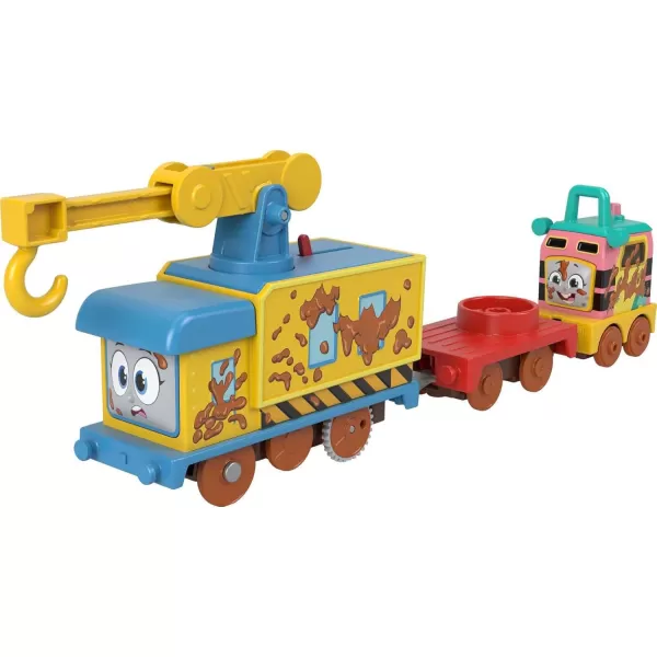 Thomas ampamp Friends Motorized Toy Train Wobbly Cake Thomas Engine with Cargo Cars ampamp Pieces for Pretend Play Preschool KidsAges 3 YearsMuddy Friends