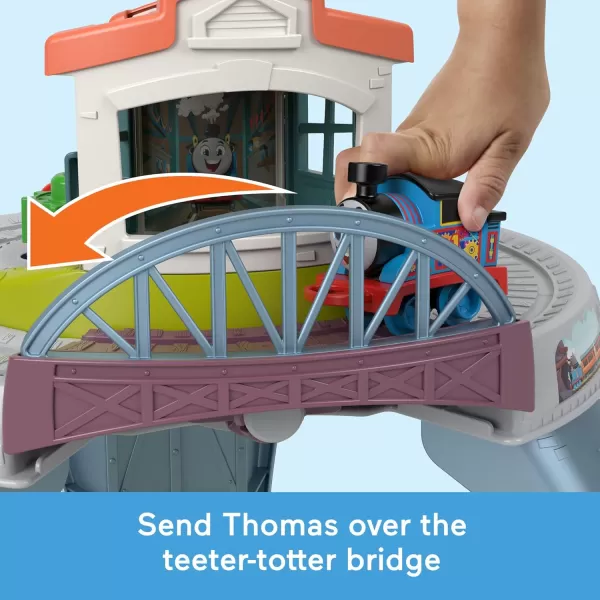 Thomas ampamp Friends Toddler Toy My First Train Table with Track Cargo Stacking ampamp Fine Motor Activities for Kids Ages 18 MonthsSimplified Packaging