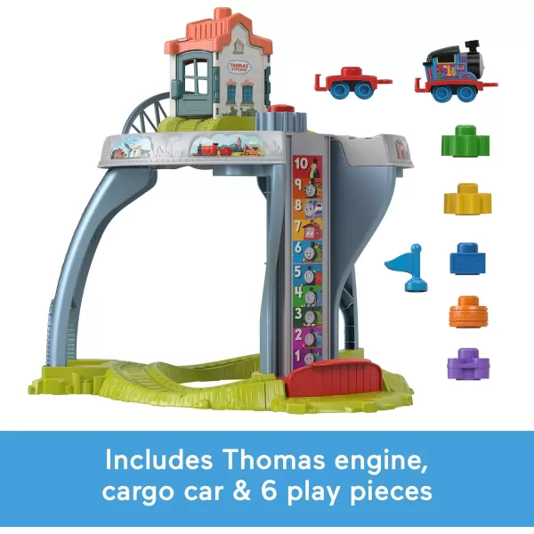 Thomas ampamp Friends Toddler Toy My First Train Table with Track Cargo Stacking ampamp Fine Motor Activities for Kids Ages 18 MonthsSimplified Packaging