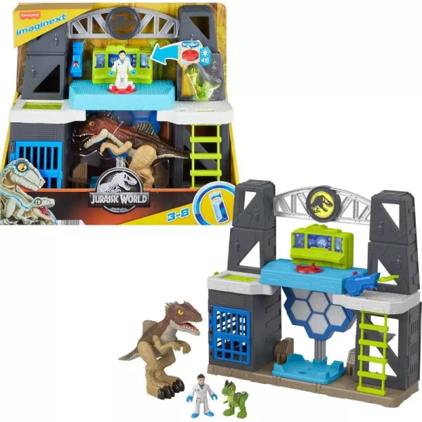 FisherPrice Imaginext Jurassic World Dinosaur Toys Scan ampamp Glow Dino Playset with Lights ampamp Sounds for Kids Ages 3 Years