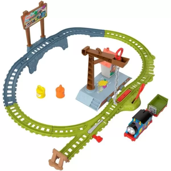 Thomas ampamp Friends Motorized Toy Train Set Paint Delivery with Thomas ampamp Troublesome Truck for Pretend Play Preschool Kids Ages 3 YearsPaint Delivery Set