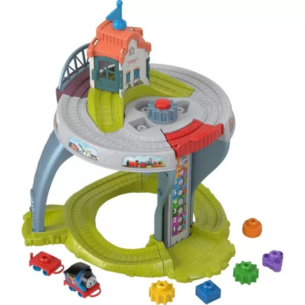 Thomas ampamp Friends Toddler Toy My First Train Table with Track Cargo Stacking ampamp Fine Motor Activities for Kids Ages 18 MonthsSimplified Packaging