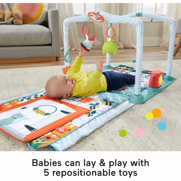 FisherPrice Baby Playmat 3In1 Crawl amp Play Activity Gym With 5 Baby Toys For Newborn To Toddler Sensory amp Fine Motor PlayFisherPrice Baby Playmat 3In1 Crawl amp Play Activity Gym With 5 Baby Toys For Newborn To Toddler Sensory amp Fine Motor Play