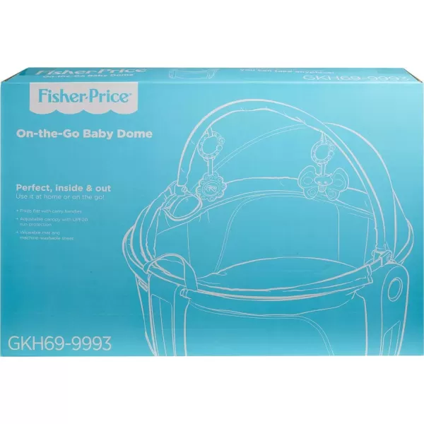 FisherPrice Baby Portable Bassinet and Play Space OntheGo Baby Dome with 2 Toys and Canopy Puppy Perfection Amazon ExclusivePacific Pebble