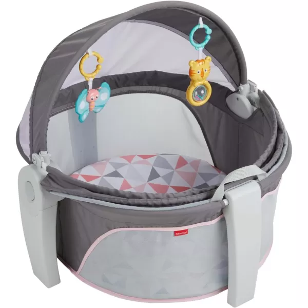 FisherPrice Baby Portable Bassinet and Play Space OntheGo Baby Dome with 2 Toys and Canopy Puppy Perfection Amazon ExclusiveRosy Windmill