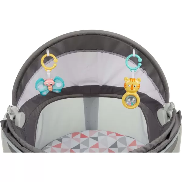 FisherPrice Baby Portable Bassinet and Play Space OntheGo Baby Dome with 2 Toys and Canopy Puppy Perfection Amazon ExclusiveRosy Windmill