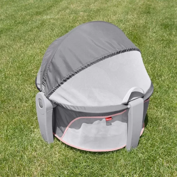 FisherPrice Baby Portable Bassinet and Play Space OntheGo Baby Dome with 2 Toys and Canopy Puppy Perfection Amazon ExclusiveRosy Windmill