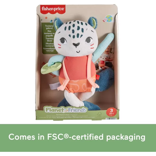 FisherPrice Baby Sensory Toy Planet Friends Spotting Fun Snow Leopard for Newborns Ages 3 MonthsFisherPrice Baby Sensory Toy Planet Friends Spotting Fun Snow Leopard for Newborns Ages 3 Months