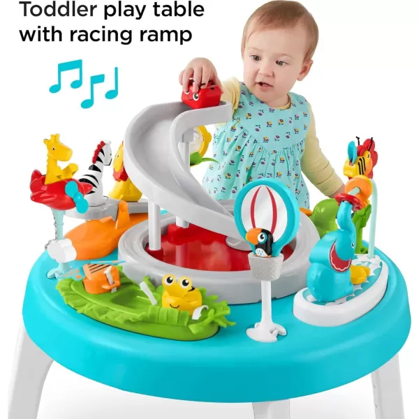 FisherPrice Baby To Toddler Toy 3In1 SitToStand Activity Center With Music Lights And Spiral Ramp Jazzy JungleJungle