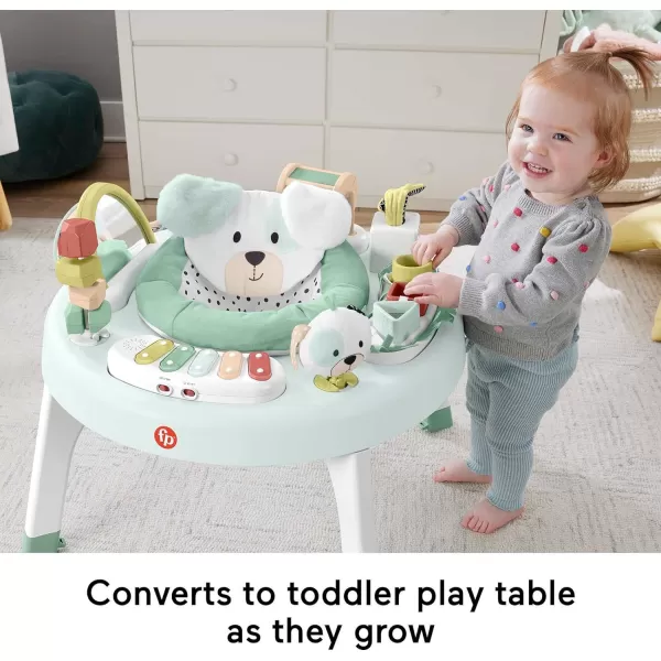 FisherPrice Baby To Toddler Toy 3In1 SitToStand Activity Center With Music Lights And Spiral Ramp Jazzy JunglePuppy