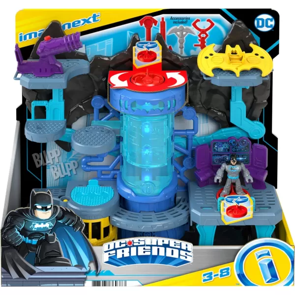 FisherPrice DC Super Friends Imaginext Batman Figure and BatTech Batcave Playset with Lights amp Sounds for Preschool Pretend Play6 Play PiecesBatman Toy Standard