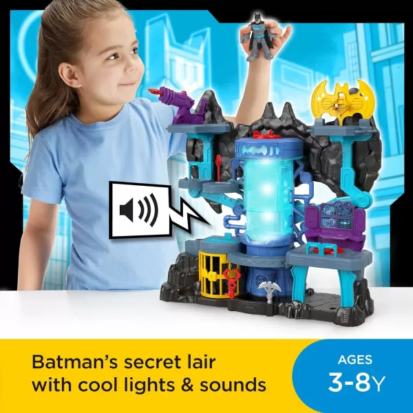 FisherPrice DC Super Friends Imaginext Batman Figure and BatTech Batcave Playset with Lights amp Sounds for Preschool Pretend Play6 Play PiecesBatman Toy Standard