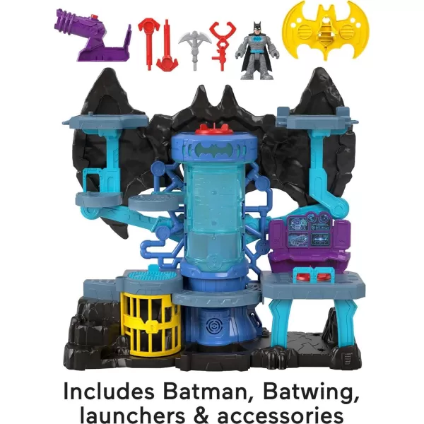 FisherPrice DC Super Friends Imaginext Batman Figure and BatTech Batcave Playset with Lights amp Sounds for Preschool Pretend Play6 Play PiecesBatman Toy Standard