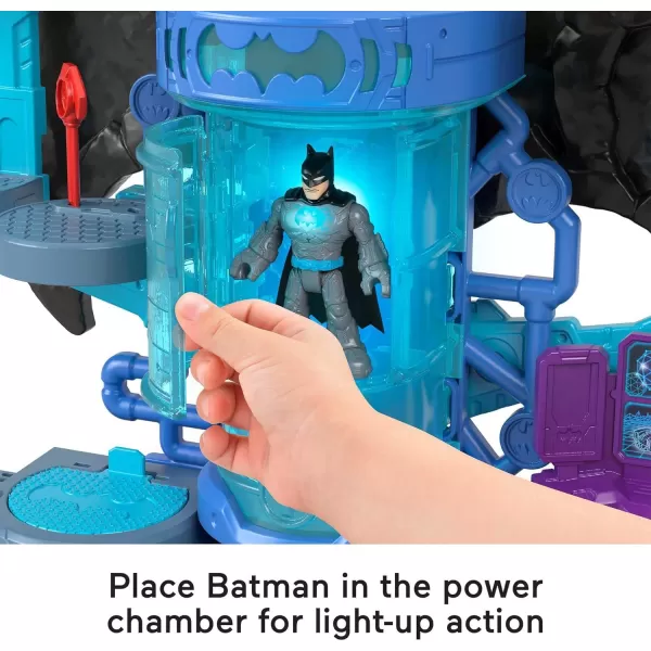 FisherPrice DC Super Friends Imaginext Batman Figure and BatTech Batcave Playset with Lights amp Sounds for Preschool Pretend Play6 Play PiecesBatman Toy Standard