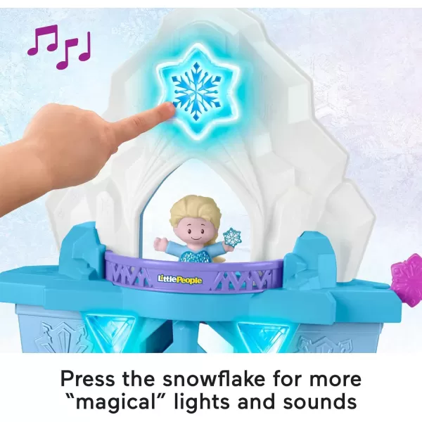 FisherPrice Disney Frozen Toddler Playset Little People Elsas Enchanted Lights Palace with Anna amp Elsa Figures for Ages 18 MonthsSIOCFFP