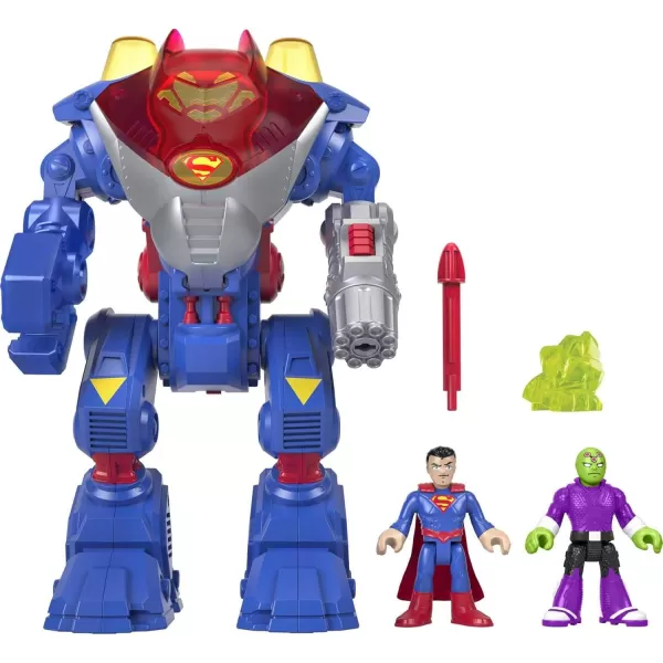 FisherPrice Imaginext DC Super Friends Superman Robot Playset with Lights amp Sounds 2 Character Figures for Pretend Play Ages 3 YearsFisherPrice Imaginext DC Super Friends Superman Robot Playset with Lights amp Sounds 2 Character Figures for Pretend Play Ages 3 Years